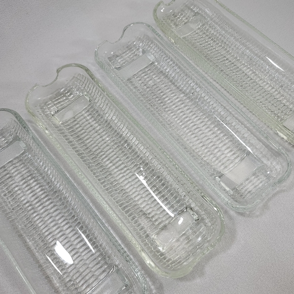(4) Vintage Pressed Glass Corn On The Cob Holders - Picture 8 of 12